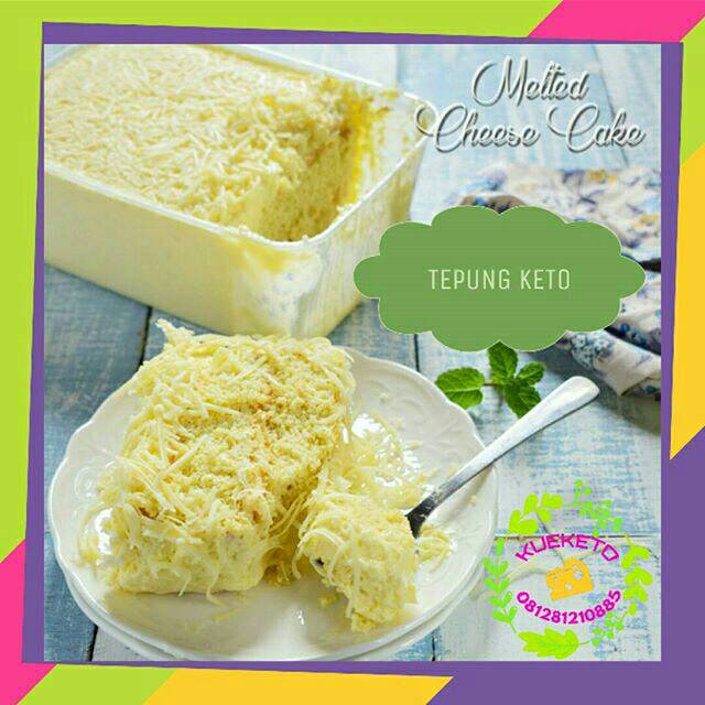 

Melted Cheese Cake Tepung Keto/Induksi/DEBM