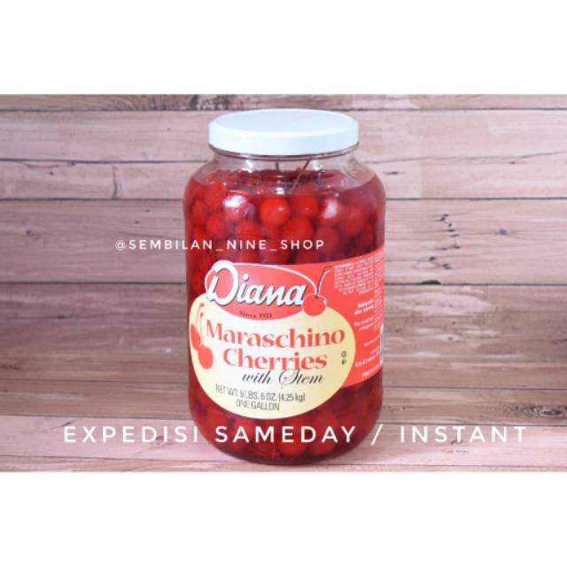 

Diana Maraschino CHERRIES With Stem 4,25 Kg Cherry Tangkai Merah Ceri