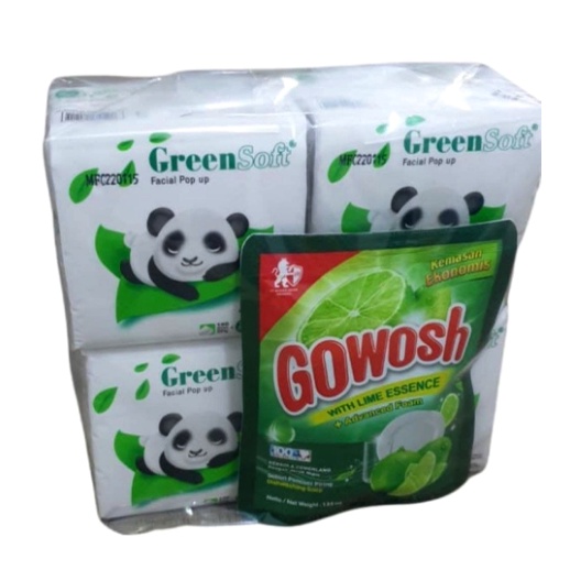 Jual Tissue Green Soft Pop Up Isi 4 (Free Sabun) Indonesia|Shopee Indonesia