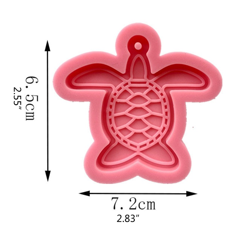 SIY  Pink Shiny Diy Tortoise Keychain Silicone Mold for Valentine Love Gift Craft