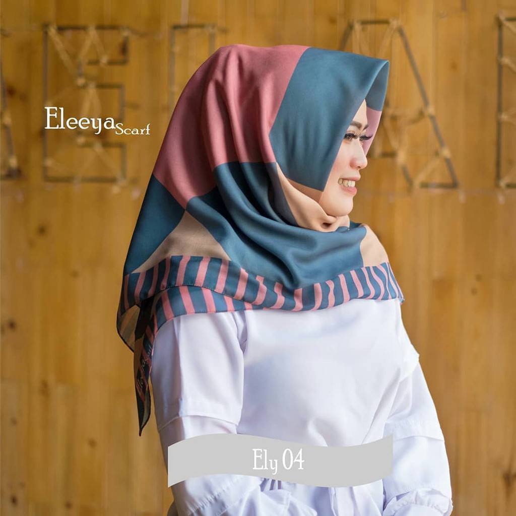 HIJAB SEGIEMPAT MOTIF ELY 04 II Eleeya Scarf