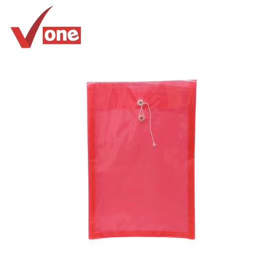 V One Map Plastik Tali Folio - Ecer