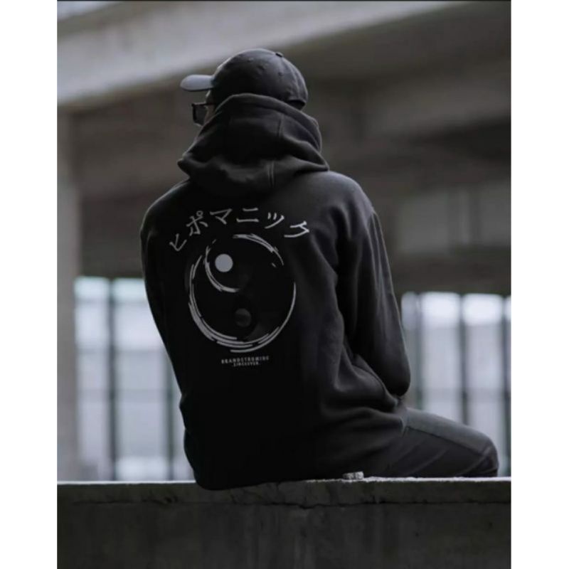 Sweater Hoodie HIPOMANIC pria wanita oversize korean style