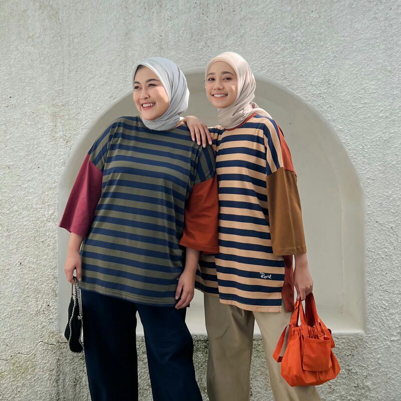 nov basic 4 tone green navy & apricot navy by rurik
