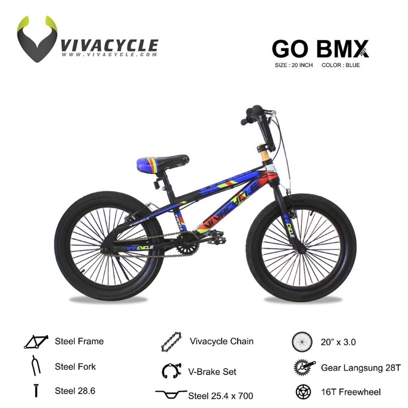 promo juni 20” bmx viva cycle v4.0 go bmx ban 3.0