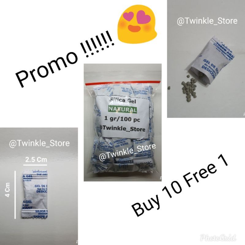 Silica Gel Natural / Food Grade / 1 gr / 100 pc / TERMURAH