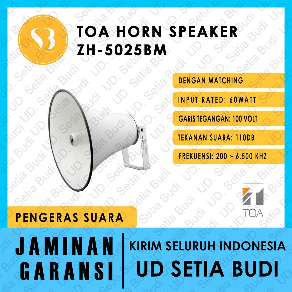 TOA Horn Speaker ZH-5025BM Corong Speaker 25 Watt dengan Matching