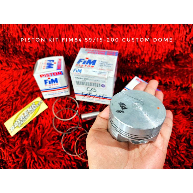 PISTON KIT FIM84 DIAMETER 59 PIN 15 CUSTOM DOME - BOYRENK RACING CONCEPT