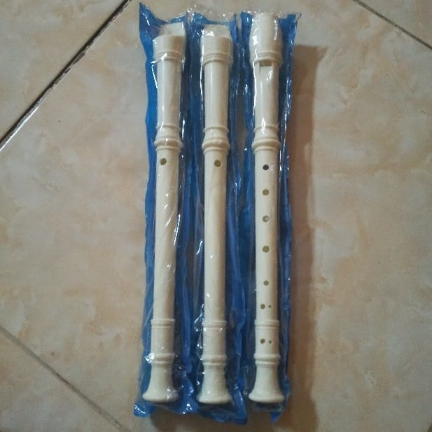 Suling Seruling Putih Alat Musik Tiup Recorder