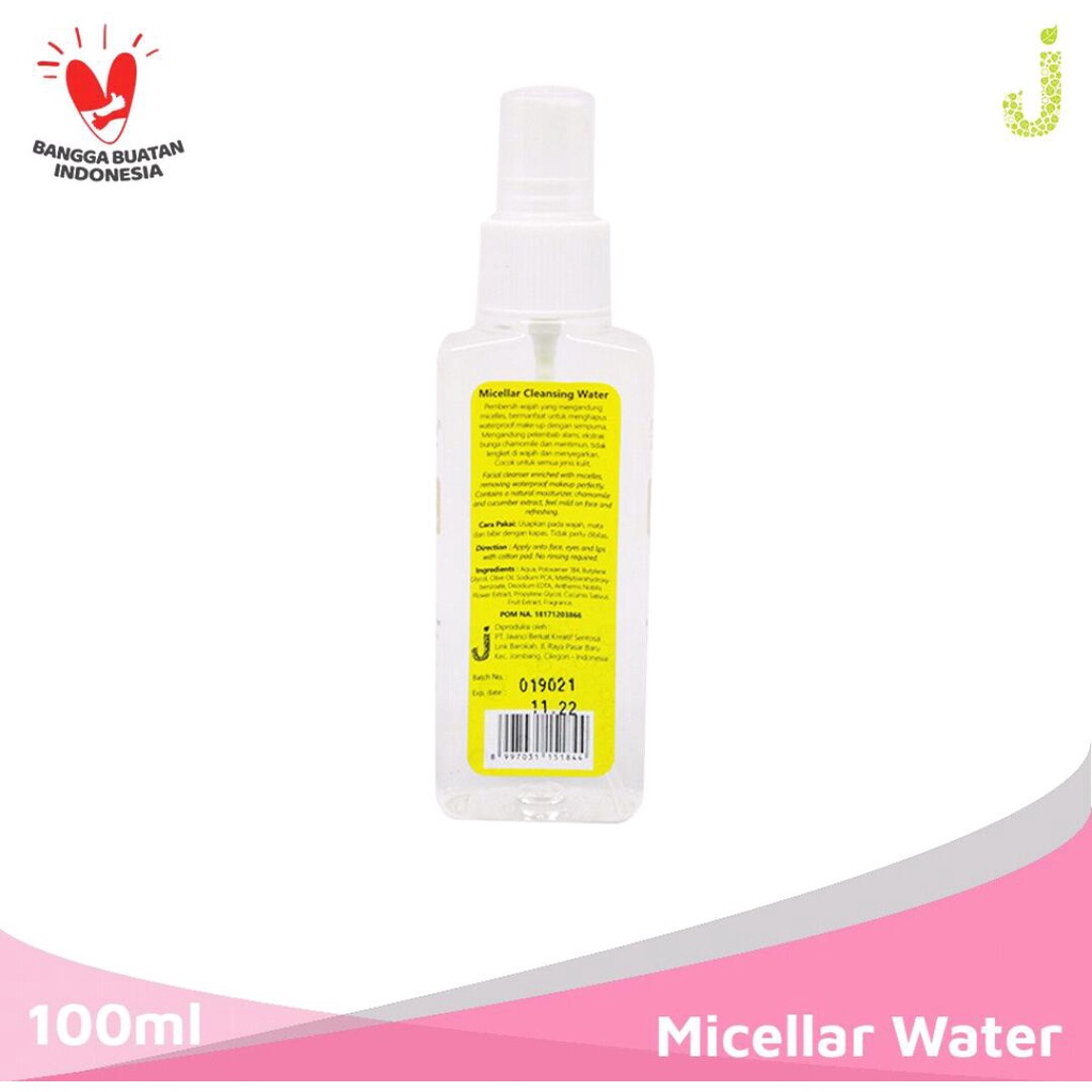 Whitesther Micellar Cleansing Water 100ml (WMCW) untuk Menghapus Make Up Pembersih Makeup