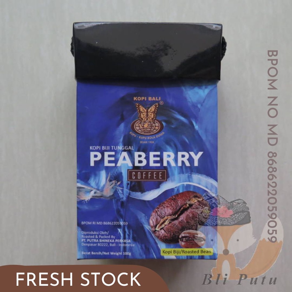 

Kopi Bali Peaberry Kupu Kupu Bola Dunia - 100gr