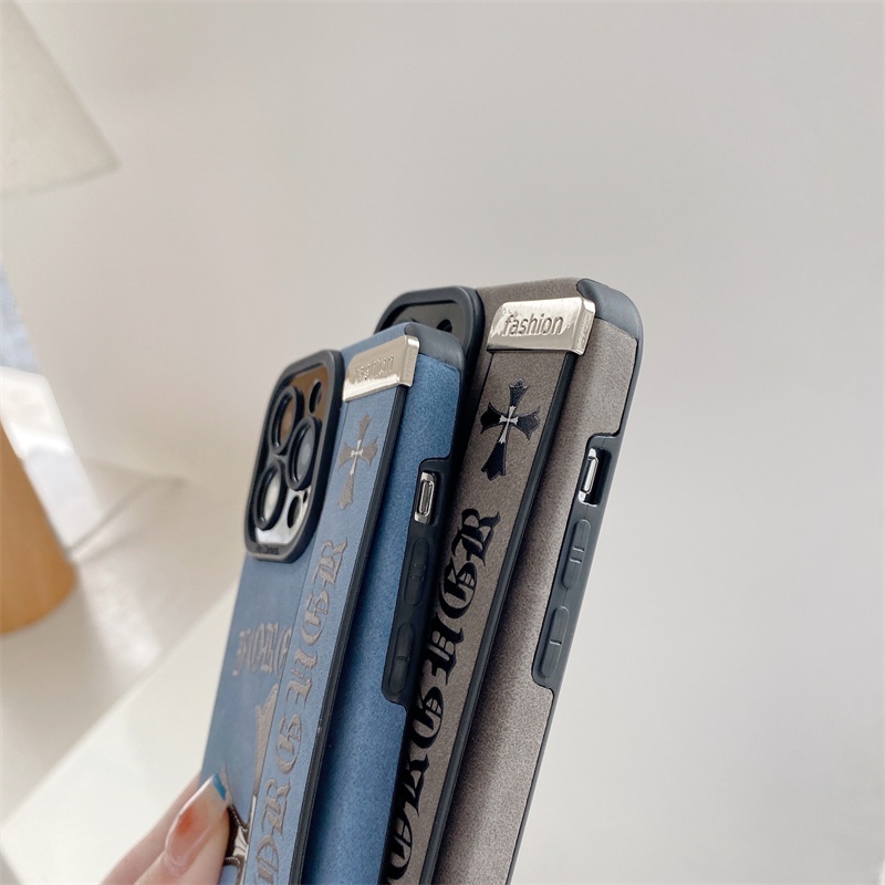 Soft case Bahan Kulit Dengan wrist strap shockproof Untuk iphone 11 pro max 14 12 13 pro max X Xs max XR 78 plus