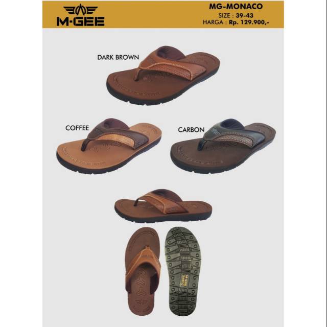 Sandal MGee M-Gee MG Monaco Casual Pria Original Kualitas Premium