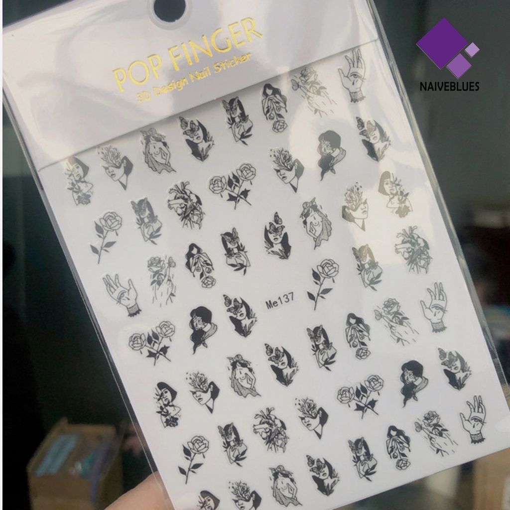 Naiveblue &gt; Stiker Kuku 10 Motif Sexy Untuk Nail Art / Manicure