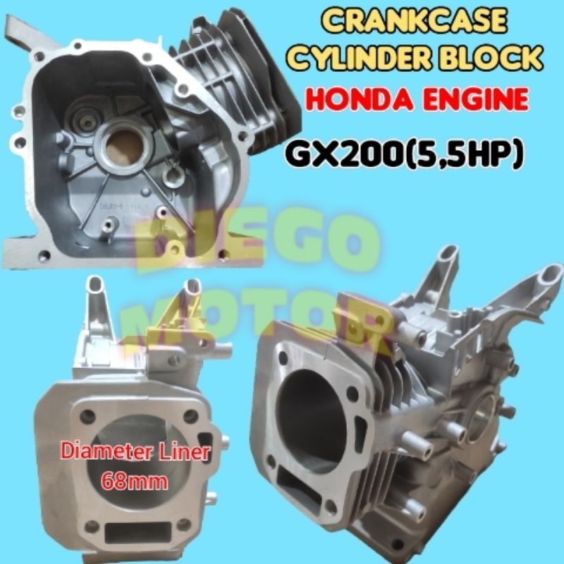 Cylinder blok boringan mesin penggerak Honda tipe GX200 6,5hp