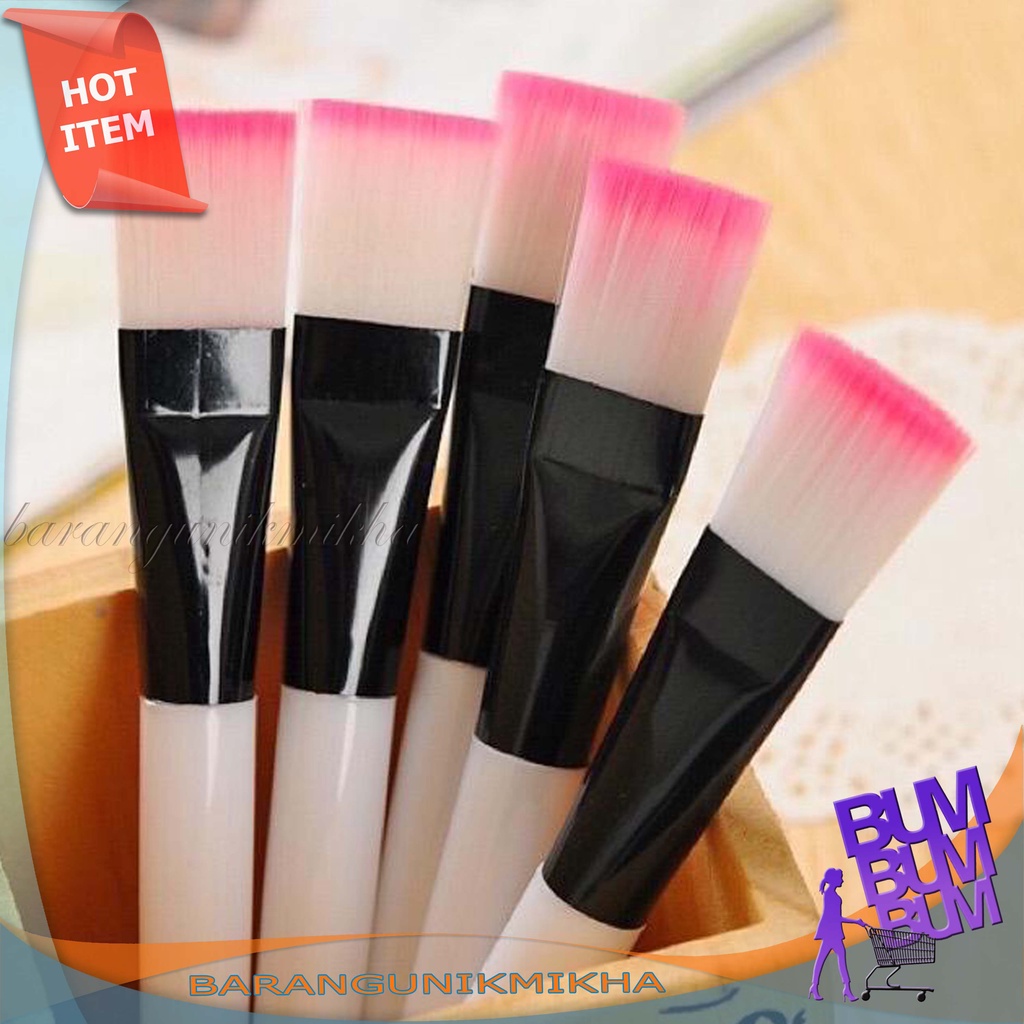 KUAS MASKER BULU PINK BRUSH MAKEUP KUAS MASKER