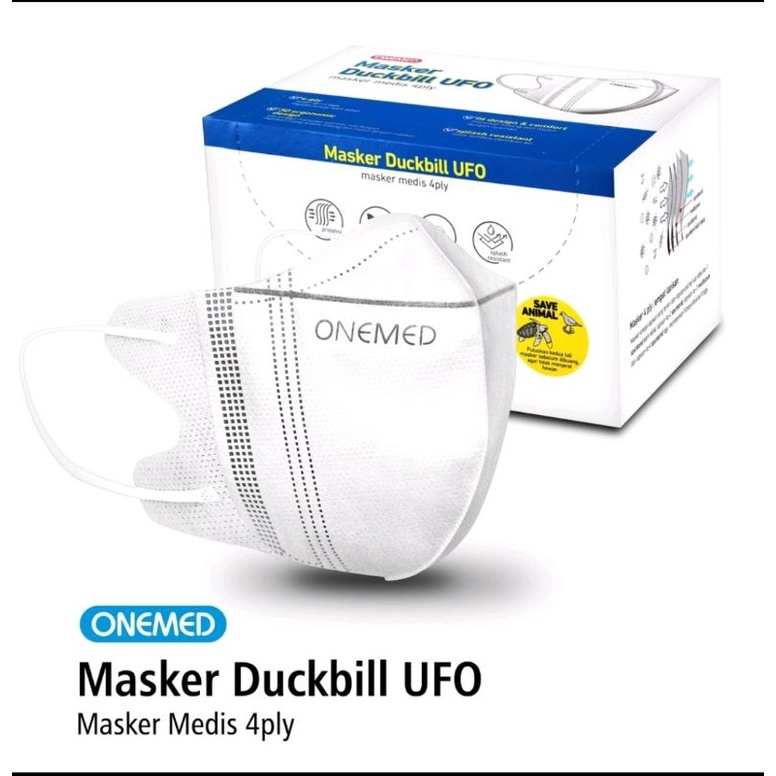 Jual Masker Medis Duckbill UFO 4ply OneMed Model Duckbill | Shopee ...