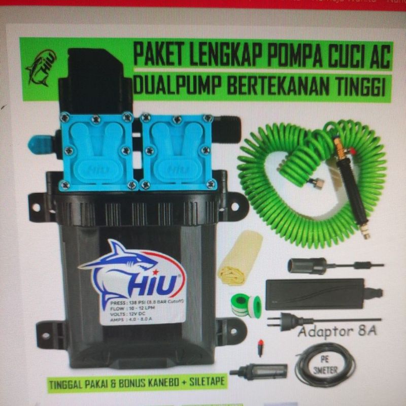 DuaL pump 138 psi 12v dc
