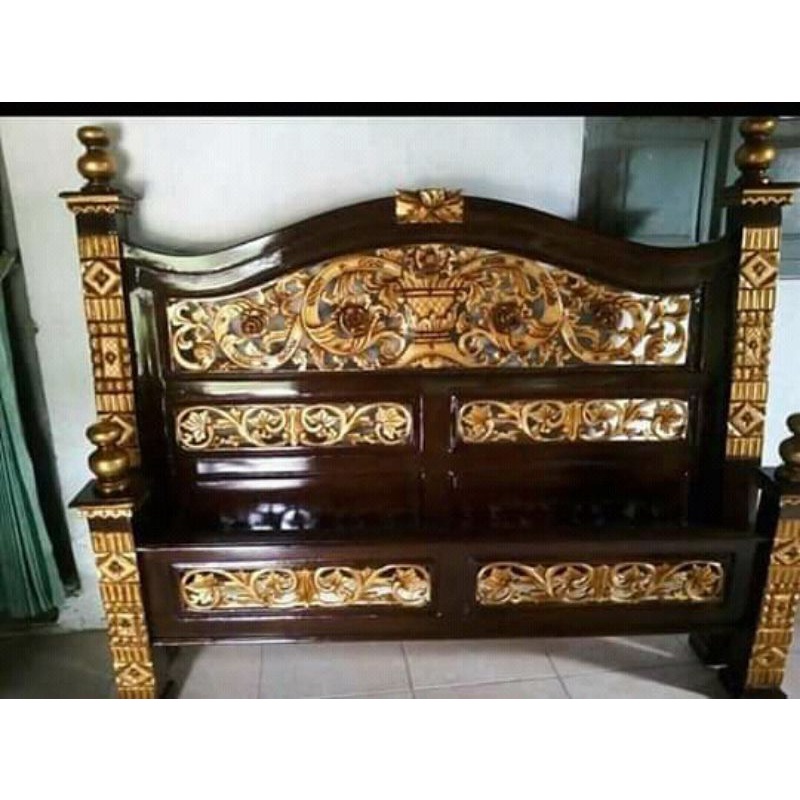 DIPAN RAHWANA DIPAN UKIR KAYU JATI TEMPAT TIDUR UKIRAN