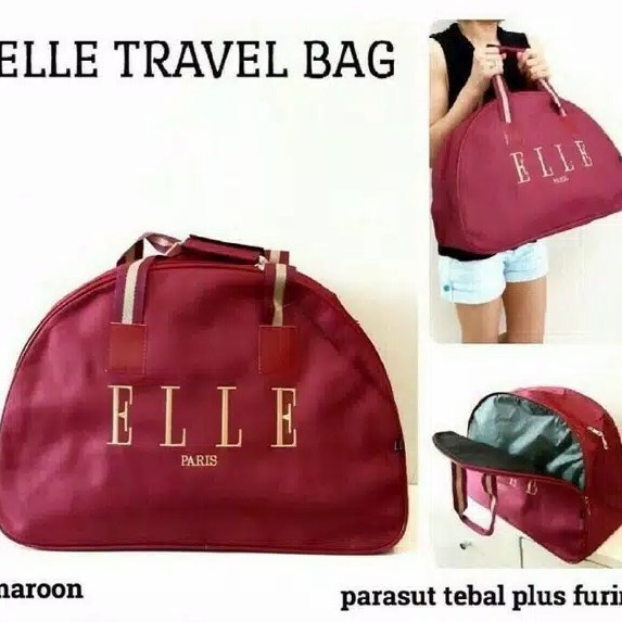 TAS TRAVELING/TAS JUMBO JINJING MOTIF ELLE KUCING MURAH MERIAH