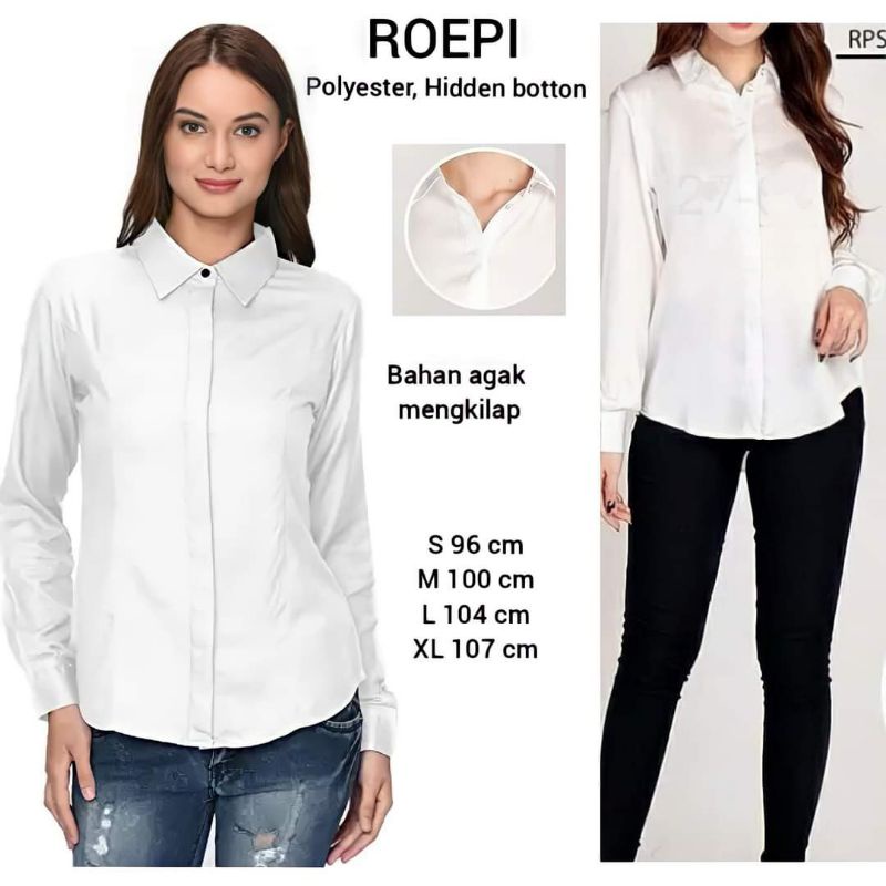 Roepi Hidden Button White Shirt