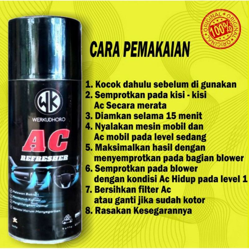 Ac refresher mobil / Pembersih ac mobil / Pembersih kisi² Ac / Penghilang bau apek / Ac cleaner mobil