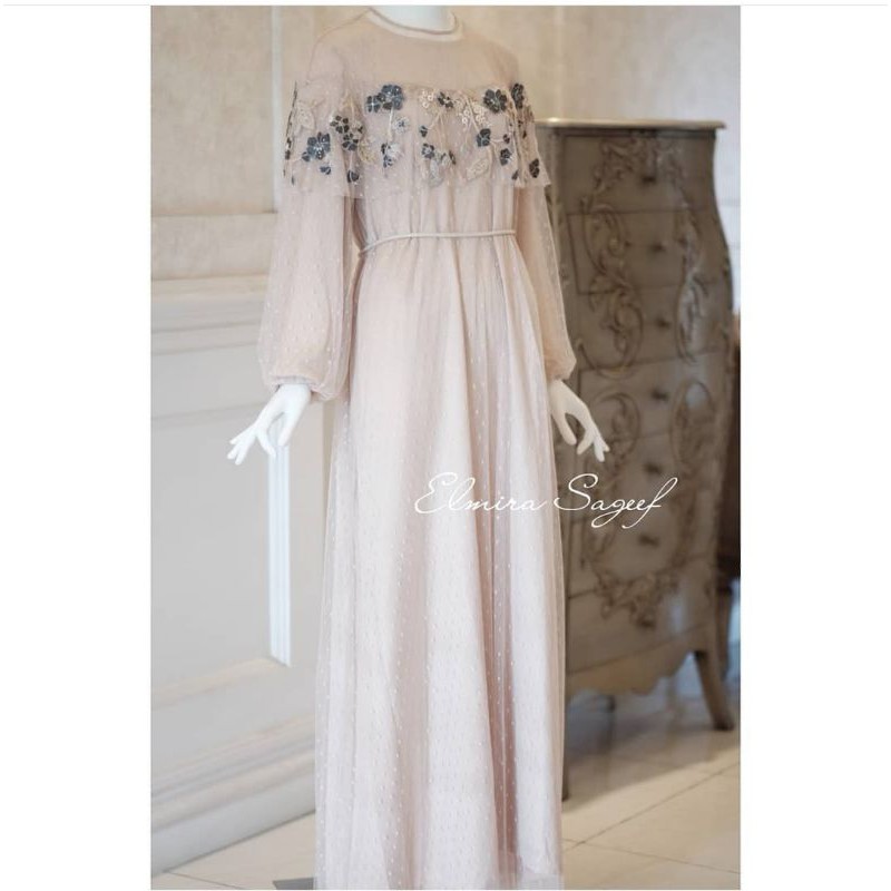 Preloved  Elmira Sageef Catleeya Dress Brown - Navy