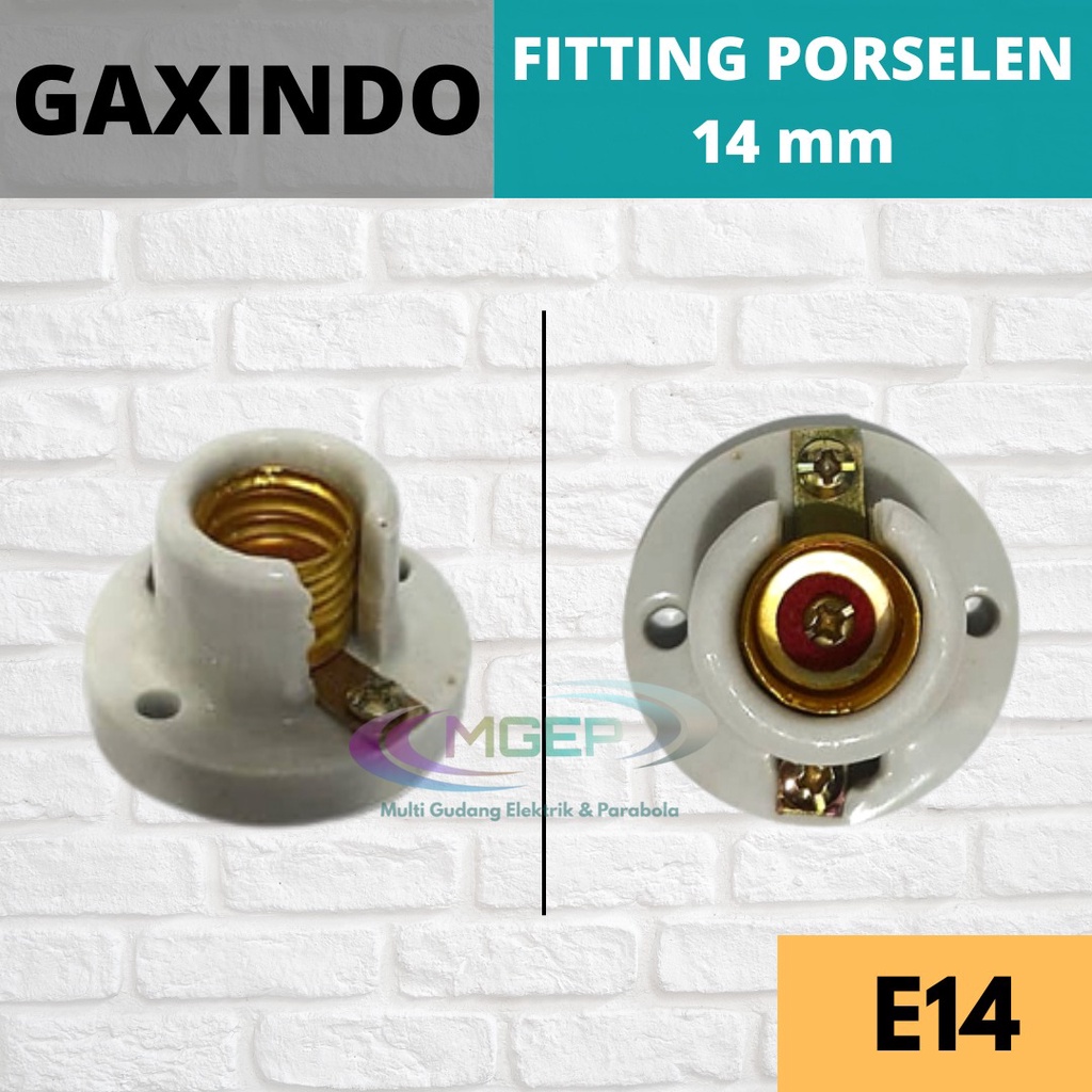 Fitting Porselen E12 &amp; E14 Fitting Keramik Fiting Lampu Kecil Ukuran E12 E14