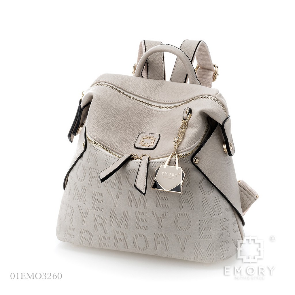 IMPORT ORIGINAL EMORY Nasya 01EMO-3260BL Backpack Bag Tas Ransel Murah Wanita Cewek Batam Putih