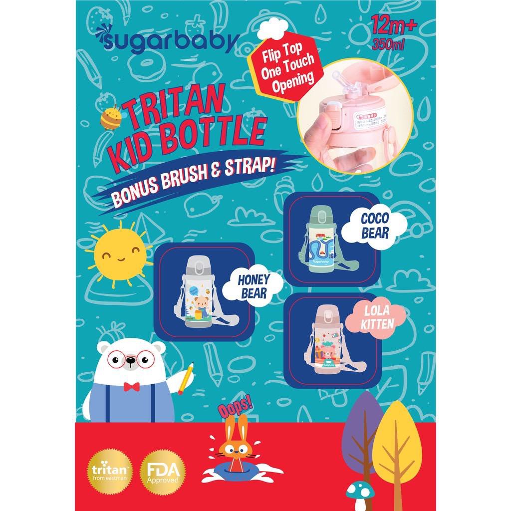 Botol Sugar Baby SugarBaby Tritan Sippy Star, Rabbit, 2in1, Kid Bottle BOTOL MINUM ANAK MURAH