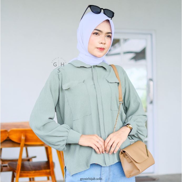 (AMD) KEMEJA ANGGITA BLOUSE ATASAN WANITA SHIRT