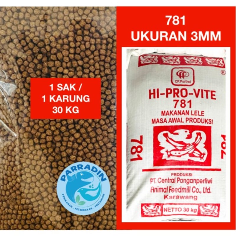 Hi Pro Vite 781 Pakan Ikan Lele / Makanan Ikan Lele 1 Sak / Karung