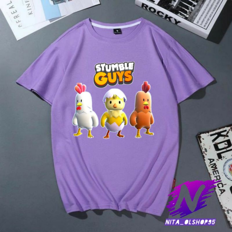 baju stumble guys ayam kaos anak stumble guys karakter ayam