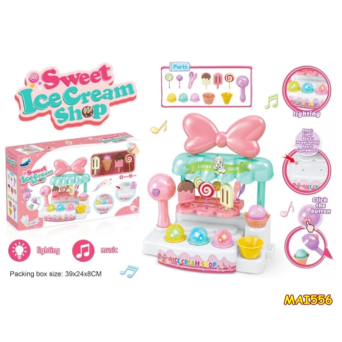 MAI556 MAINAN SWEET ICE CREAM SHOP MAINAN ICE CREAM ANAK