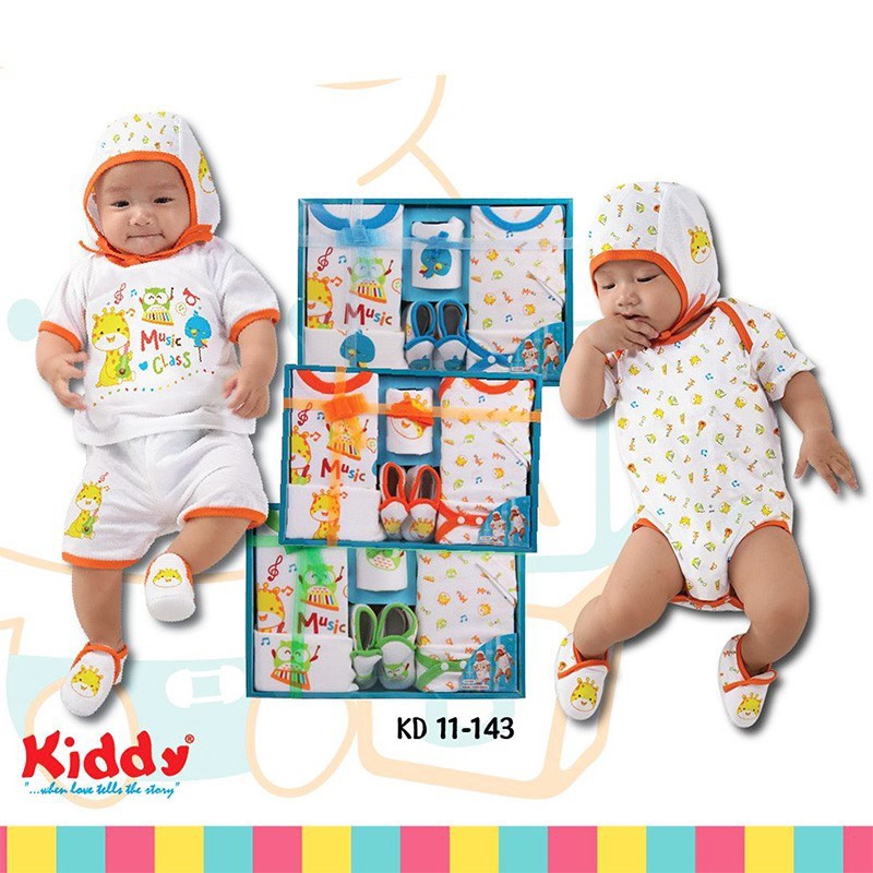 Baby Set KIDDY 11143 - Baju Setelan, Jumper, Sepatu, dan Topi Bayi - Kado Lahiran Bayi