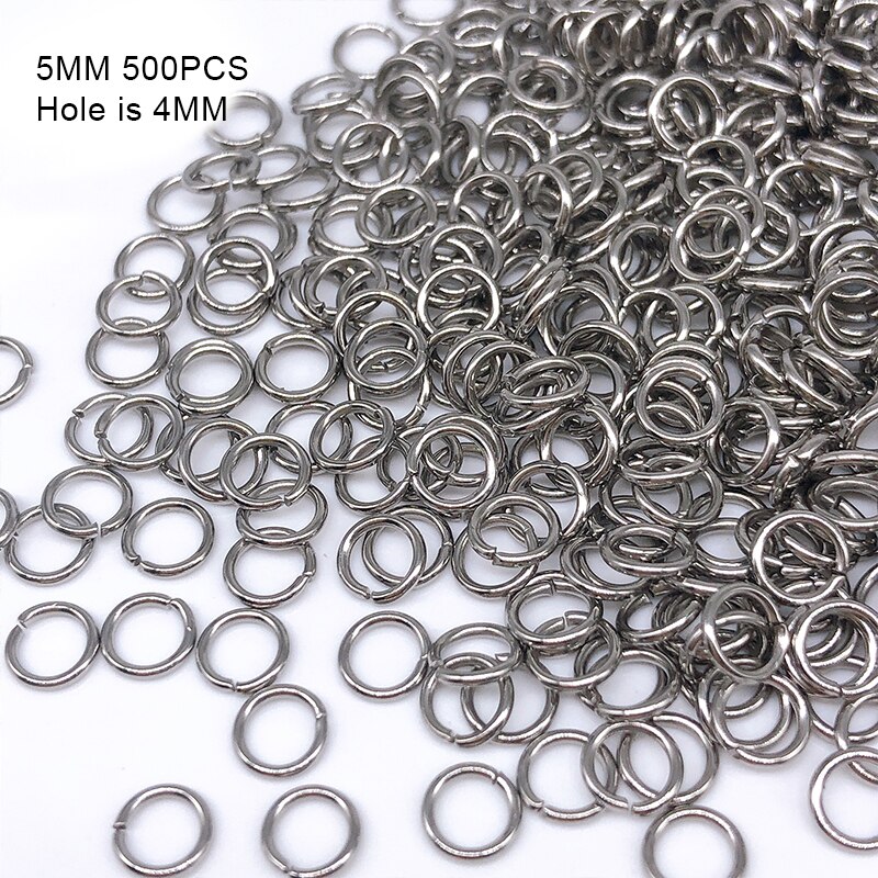 4 5 6mm 500pcs/lot Silver color Connector Stainless Steel Jump Rings DIY Jewelry Findings Components Split single Open ring