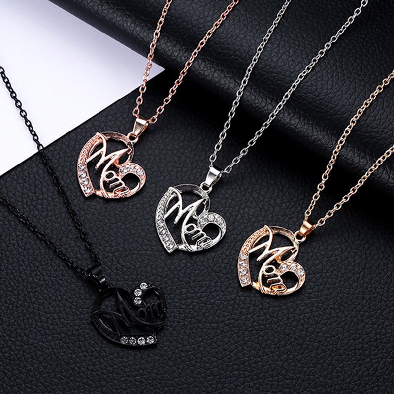 Mother's Day Necklace Fashion Mom Letter Love Necklace Charms Pendant Necklace The Best Gift