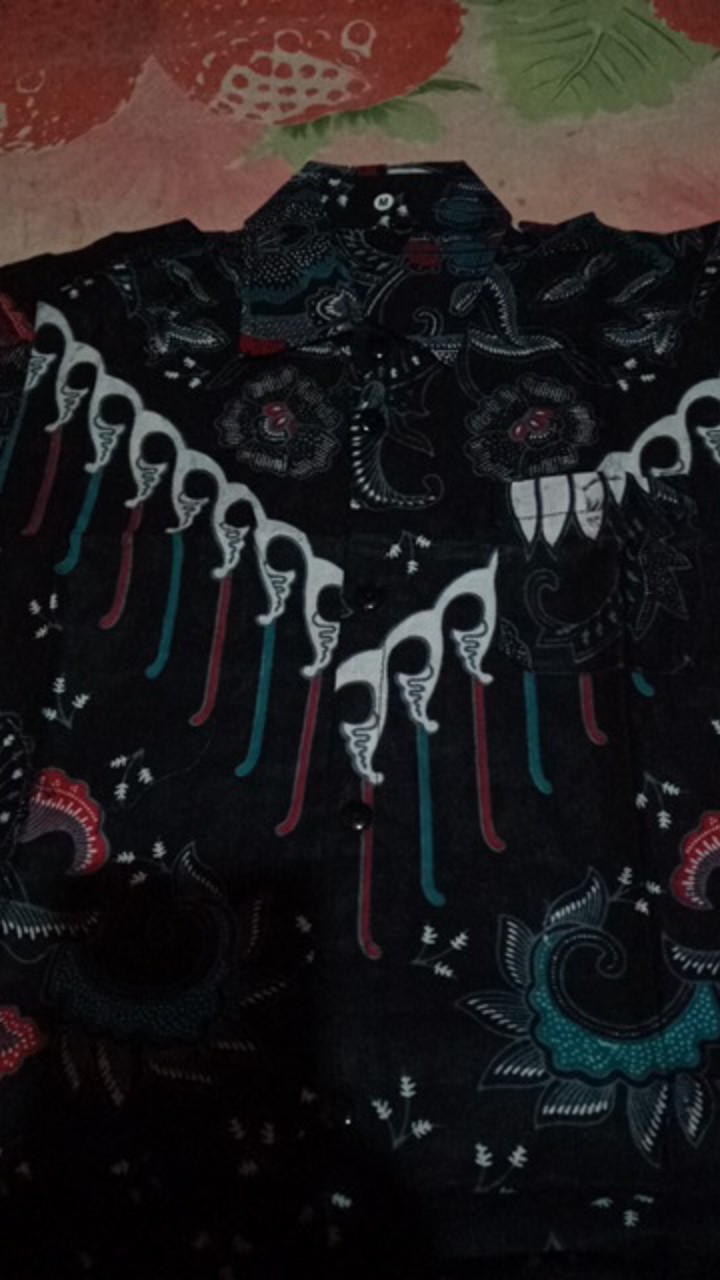 Baju Batik Ayah Dan Anak Laki-laki Motif Kupu Abu / Couple Ayah Dan Anak Terlaris / Cod