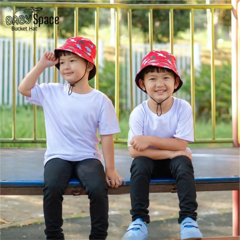 Topi anak/topi buket bolak balik/bucket hat taly karakter kartun umur 2-10tahun