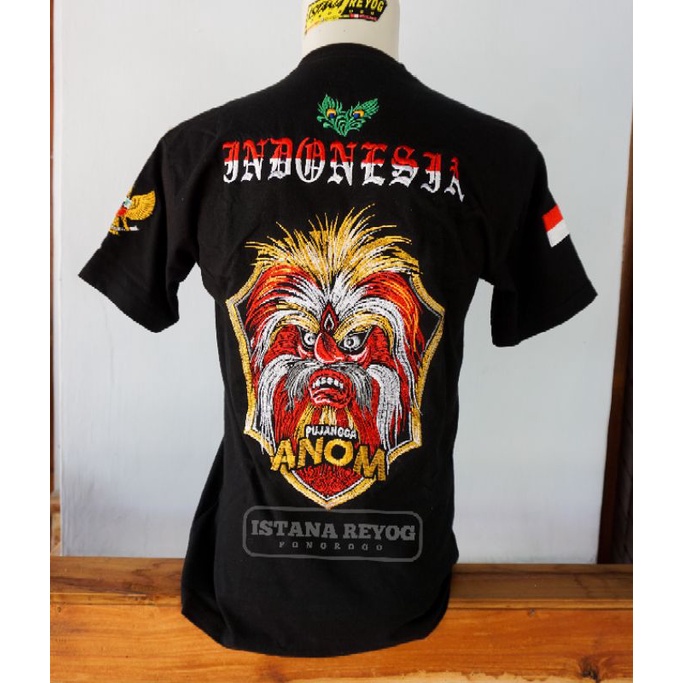 KAOS BORDIR BUDAYA REOG PONOROGO / KAOS GANONG NEW / KAOS BORDIR   / KAOS JARANAN / BUJANGGANONG