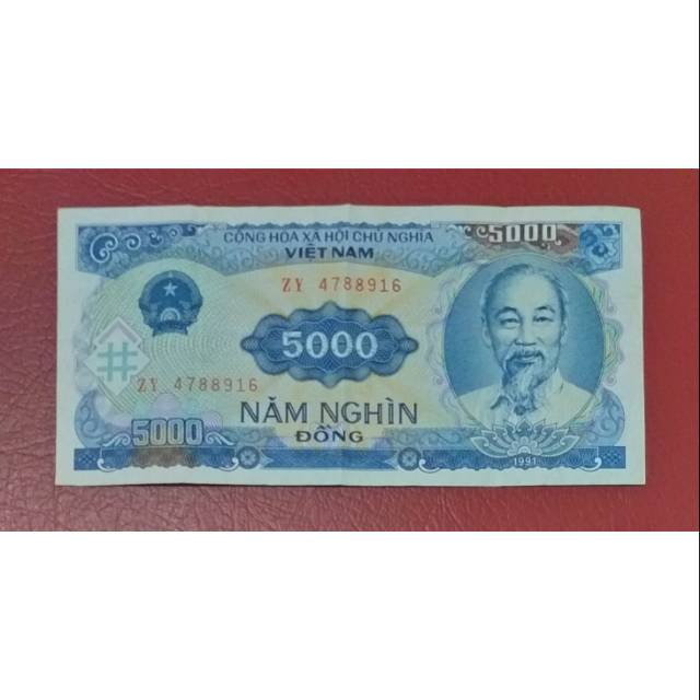 Uang Asing 5000 DONG Vietnam 1991