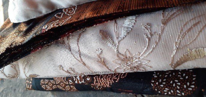 Nyk Batik - Batik Couple Viola Luna Cuff | Sarimbit Batik | Seragam Batik Tulle Brokat Terlaris