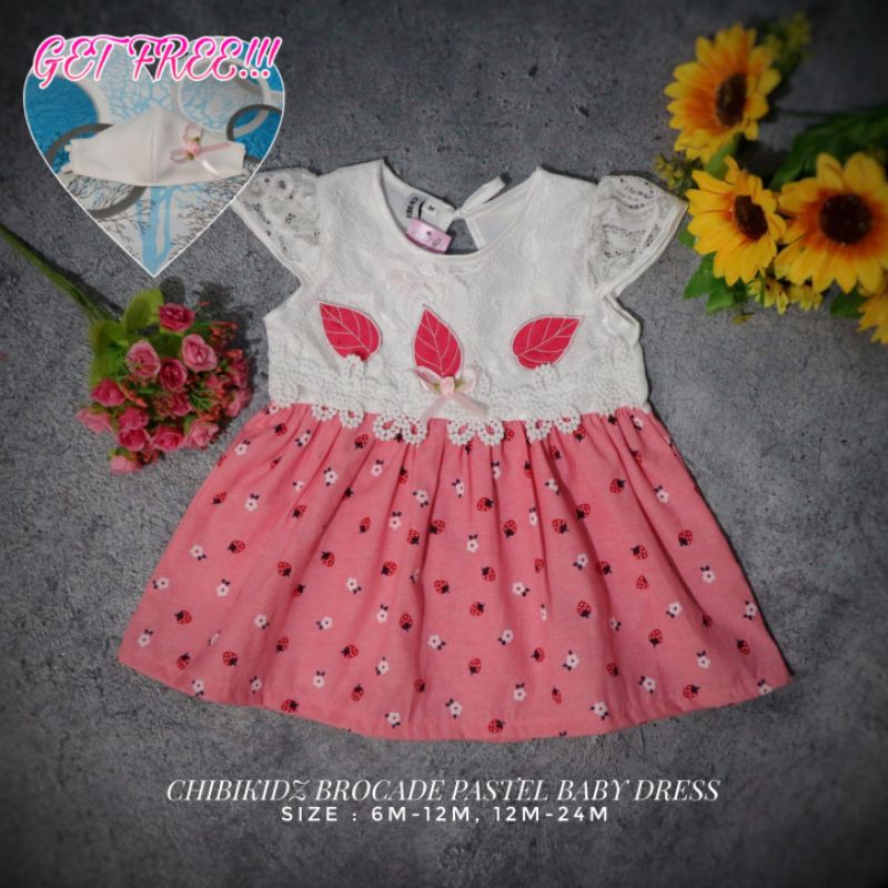 CHIBIKIDZ BROCADE PASTEL BABY DRESS