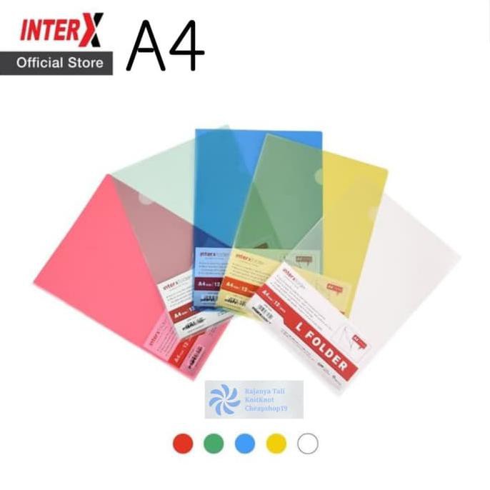 Map L Clear Sleeve A4 Putih Bening File Folder Plastik Mika Transparan - Putih