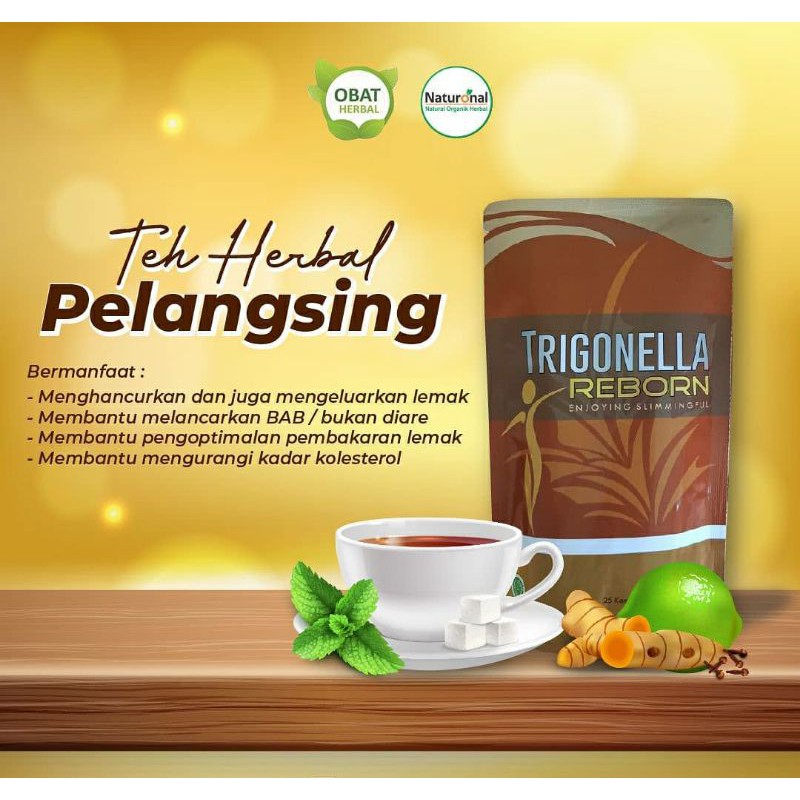 Teh Pelangsing/Trigonella Reborn/Teh Diet/Herbal Pelangsing/Obat Pelangsing