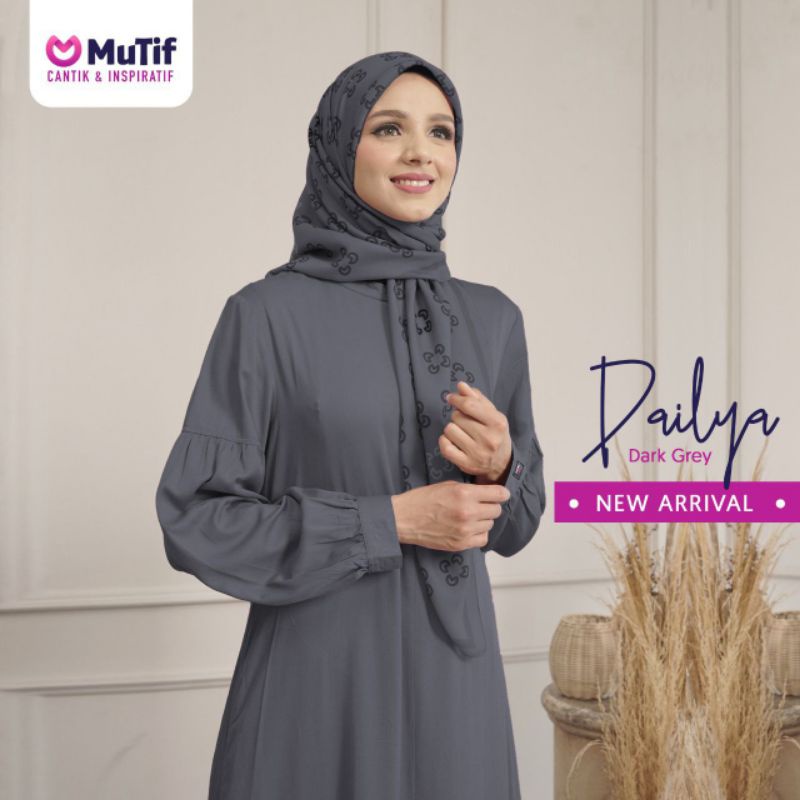 GAMIS MUTIF DAILYA DARK GREY