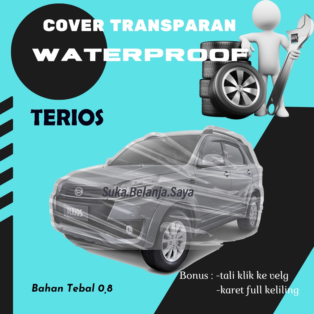 Body Cover Mobil terios Sarung Mobil terios/terios lama/terios konde/rush/rush lama/rush konde/brio/brio satya/brio lama/new brio/avanza/xenia/vios/city/sx4/sx4 xover/sx4 scross