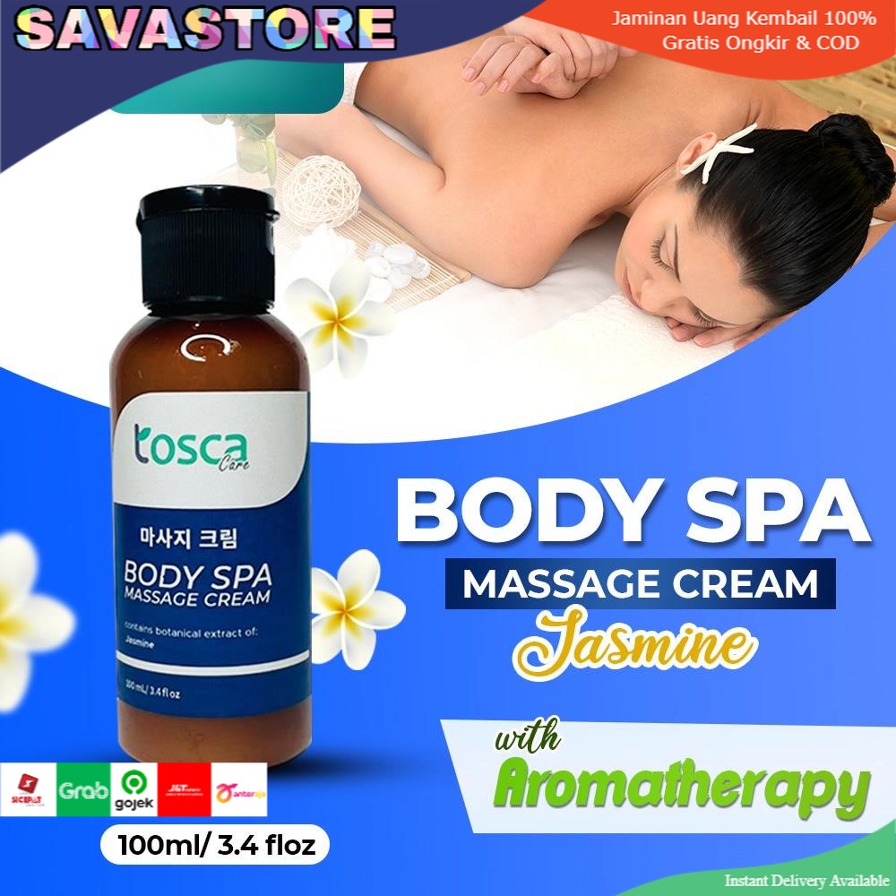 BODY SPA MASSAGE CREAM TOSCA WITH AROMATHERAPHY KRIM RELAKSASI TUBUH