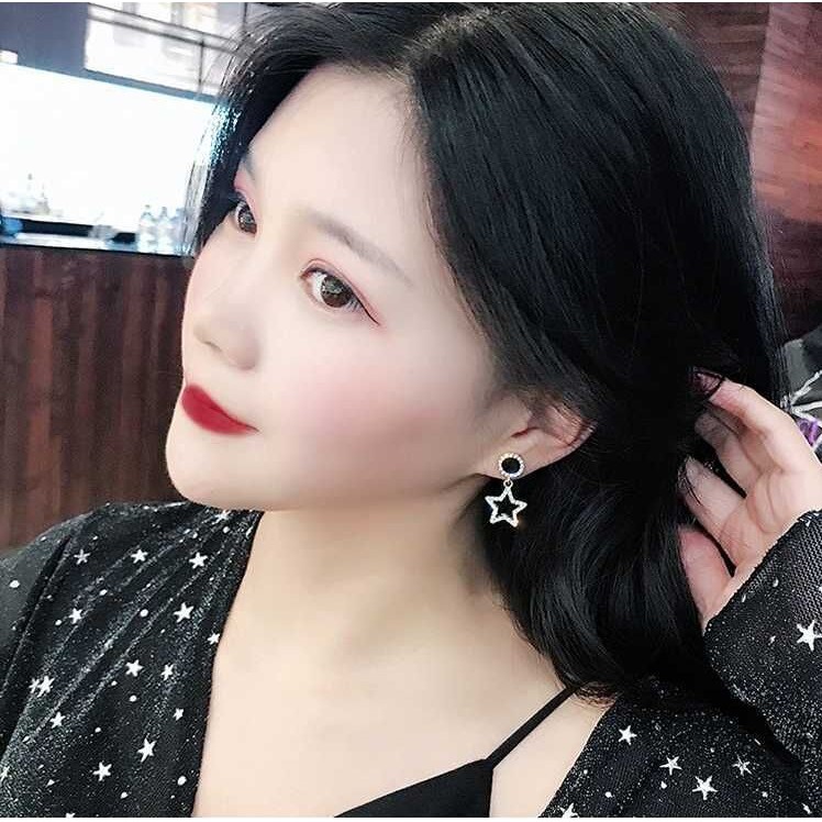 Anting Berlian HIGH QUALITY Tindik Gantung E233 SS Korea Fashion Women Earrings Giwang Cewe Wanita