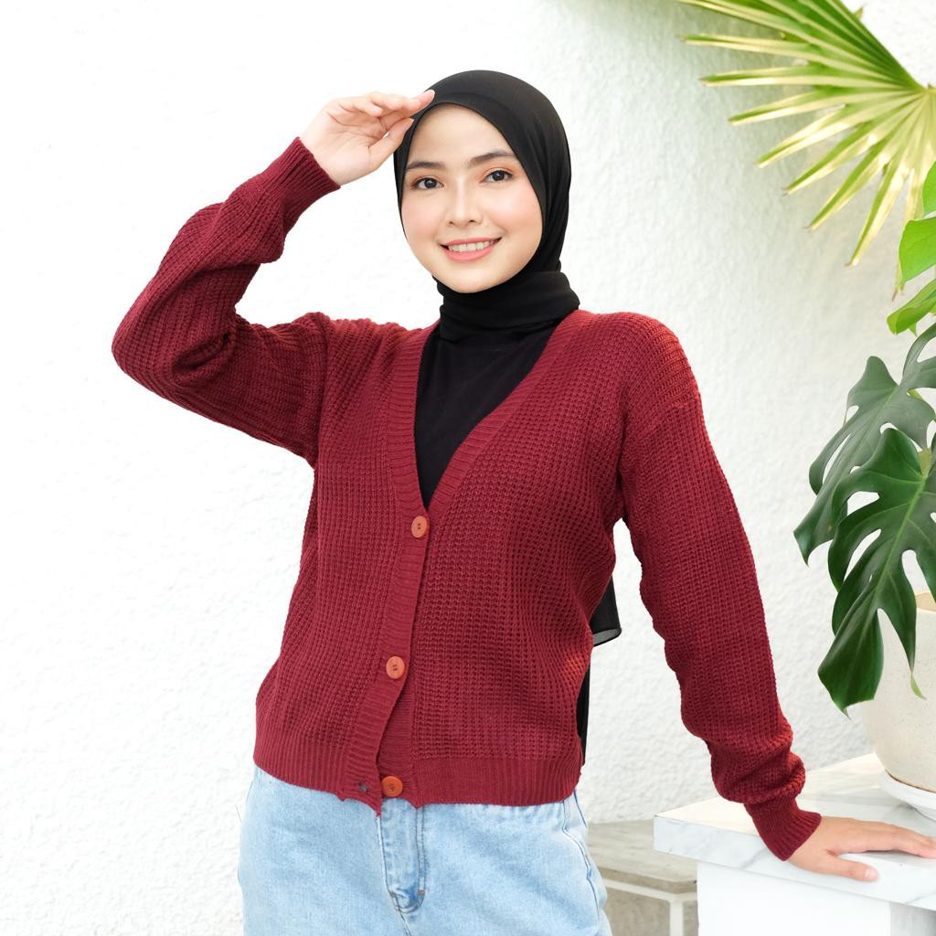 TEZY CROP CARDI - outer murah / cardigan murah / simple outer / cardigan wanita